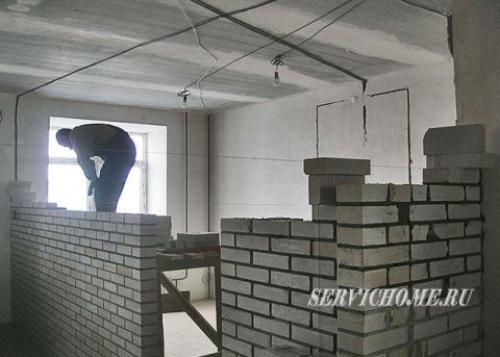 Кладка в полкирпича. Область применения