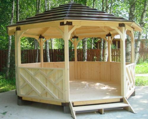 Беседки своими руками из дерева. Беседки с полом и без него