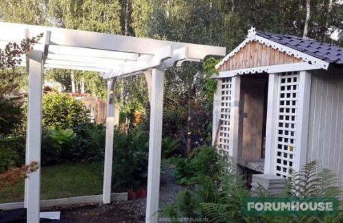 Пергола для роз из дерева. Деревянные шпалеры и перголы