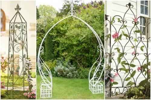 Опоры для клематисов из металла. Виды опорных конструкций