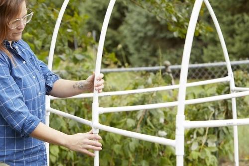 Опора для клематиса из пластиковых труб. Арки 08 Опора для клематиса из пластиковых труб. Арки 08