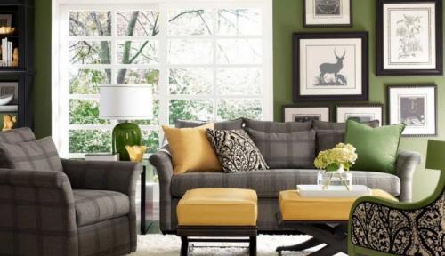 Зеленые стены в интерьере. Оформление зеленых стен в интерьере