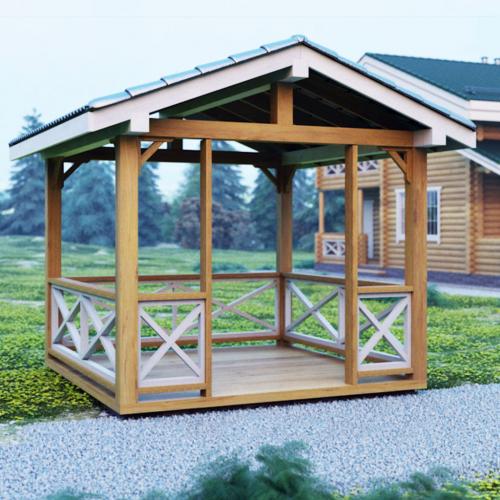 Беседка из дерева. Варианты постройки