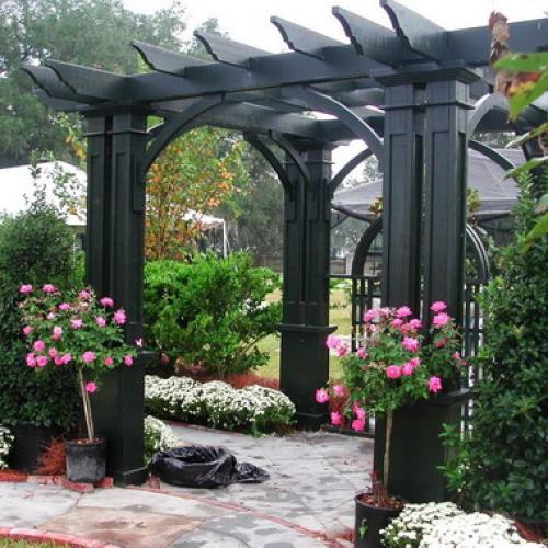 Пергола на даче своими руками. Металлическая арочная пергола 35