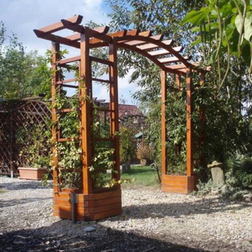 Пергола на даче своими руками. Металлическая арочная пергола 27