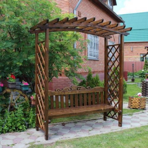 Пергола на даче своими руками. Металлическая арочная пергола 32