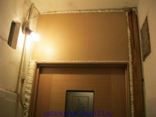 Как заделать дверной проем сверху. Заделка проема над дверью