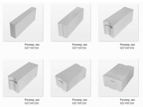 Размер пеноблока 100. Размерность блоков