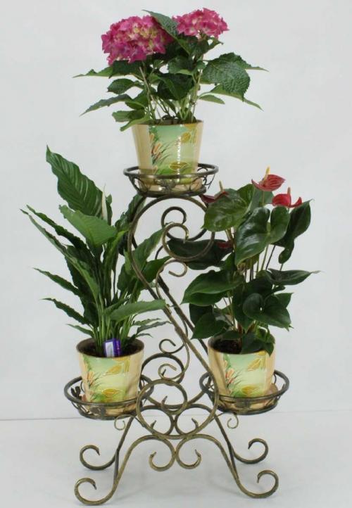 Напольная подставка под цветы своими руками. Виды подставок для растений