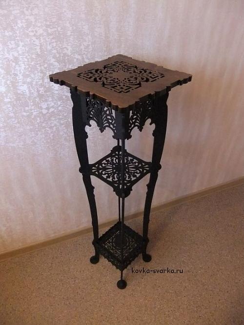 Кованные цветочницы. Подставки для цветов кованые (фото)