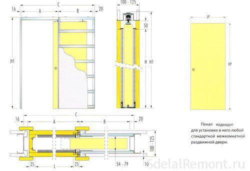Скрытая дверь из гипсокартона. Способы установки межкомнатных дверей