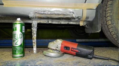 Как спрятать гнилые пороги. Как вытянуть порог без сварки