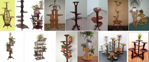 Подставка для цветов из дерева. Древесина